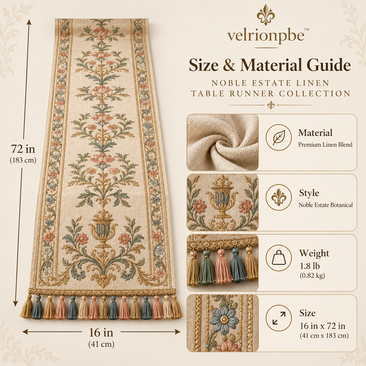 ππππππππππβ’ Noble Estate Linen Table Runner Collection