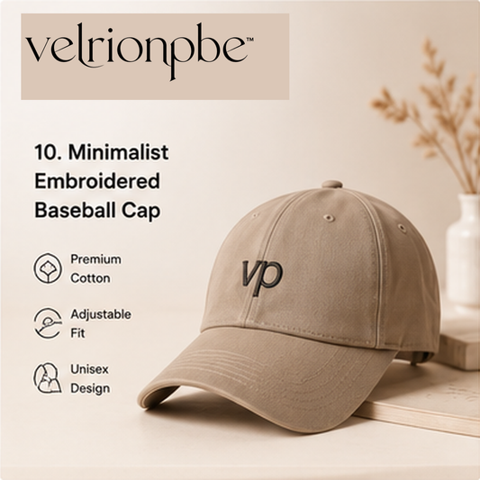 Minimalist Embroidered Baseball Cap, Premium Cotton Adjustable Unisex Everyday Hat