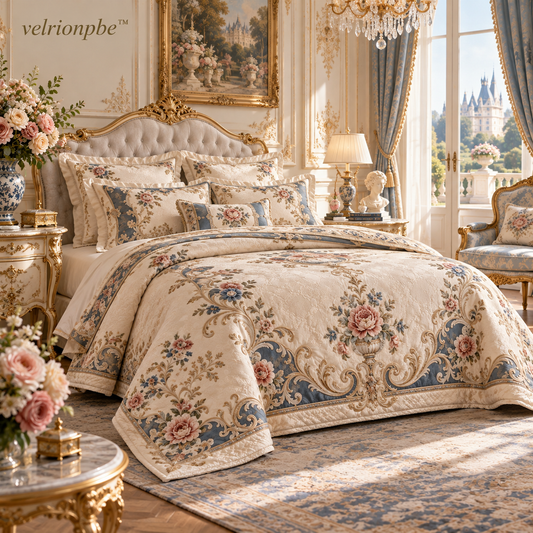 𝒗𝒆𝒍𝒓𝒊𝒐𝒏𝒑𝒃𝒆™ Chateau Fleur Embroidered Luxury Bedspread
