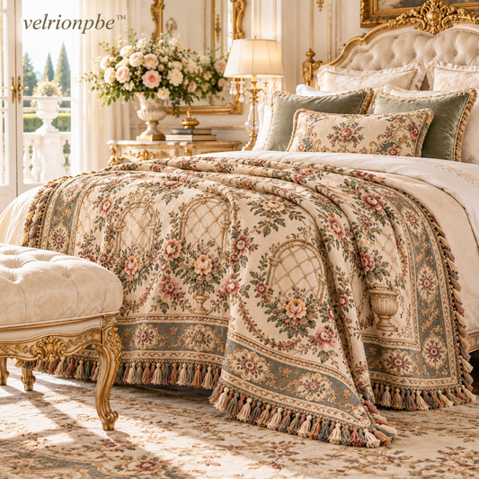 𝒗𝒆𝒍𝒓𝒊𝒐𝒏𝒑𝒃𝒆™ Versailles Garden Jacquard Decorative Blanket