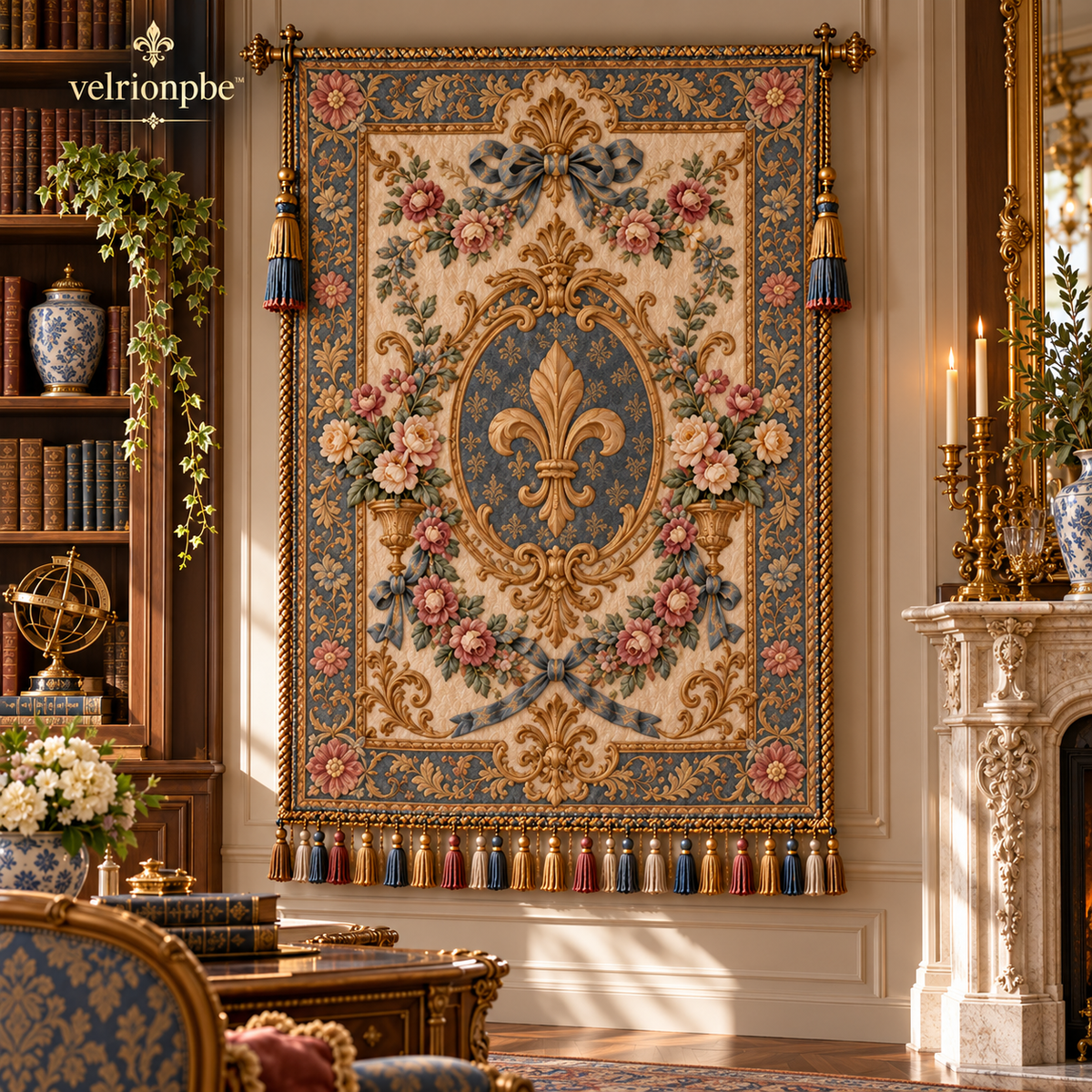 𝒗𝒆𝒍𝒓𝒊𝒐𝒏𝒑𝒃𝒆™ Renaissance Portrait Woven Wall Textile