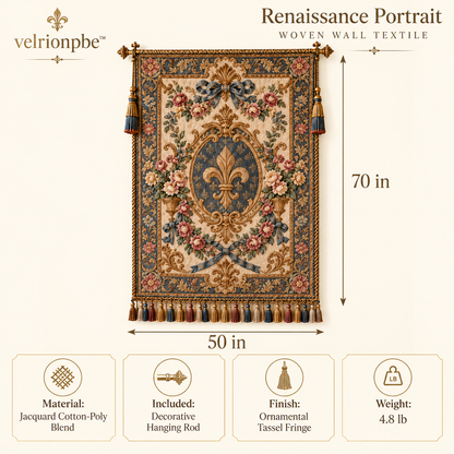 𝒗𝒆𝒍𝒓𝒊𝒐𝒏𝒑𝒃𝒆™ Renaissance Portrait Woven Wall Textile