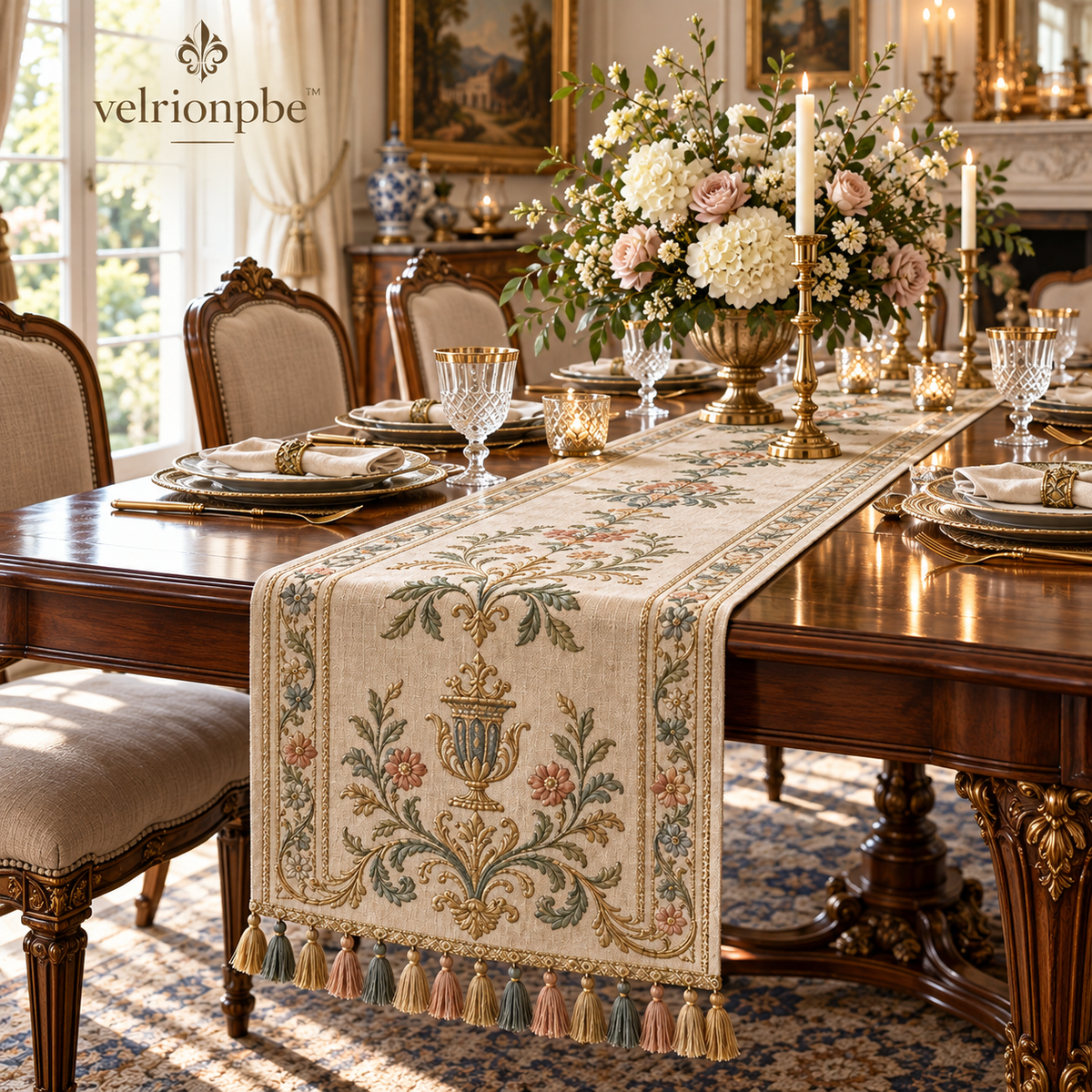 𝒗𝒆𝒍𝒓𝒊𝒐𝒏𝒑𝒃𝒆™ Noble Estate Linen Table Runner Collection