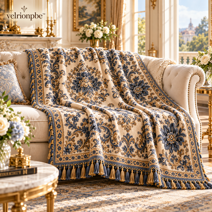 𝒗𝒆𝒍𝒓𝒊𝒐𝒏𝒑𝒃𝒆™ Baroque Floral Heritage Sofa Throw Blanket